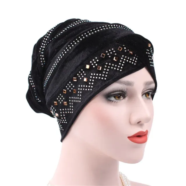 Hand cut hot drill long cap Black - Shop at LoveMi