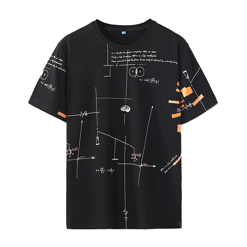 Summer graffiti loose cotton half sleeve