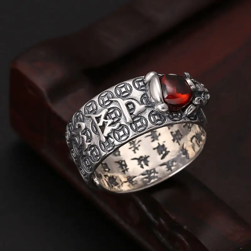 Mantra Ring Heart Sutra Pixiu Index Finger