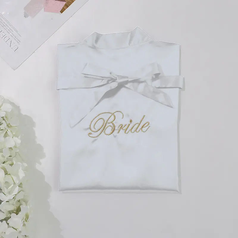 Bridal Pajamas Simulation Silk Nightgown