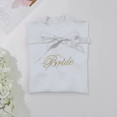 Bridal Pajamas Simulation Silk Nightgown