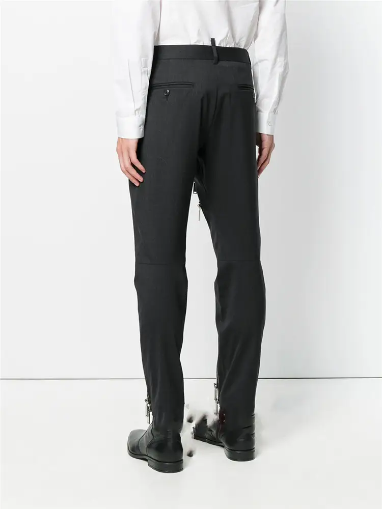 Autumn and winter slim zipper trousers