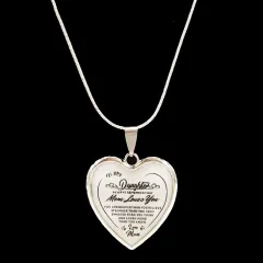 Heart Pendant Necklace - Silver - View 1