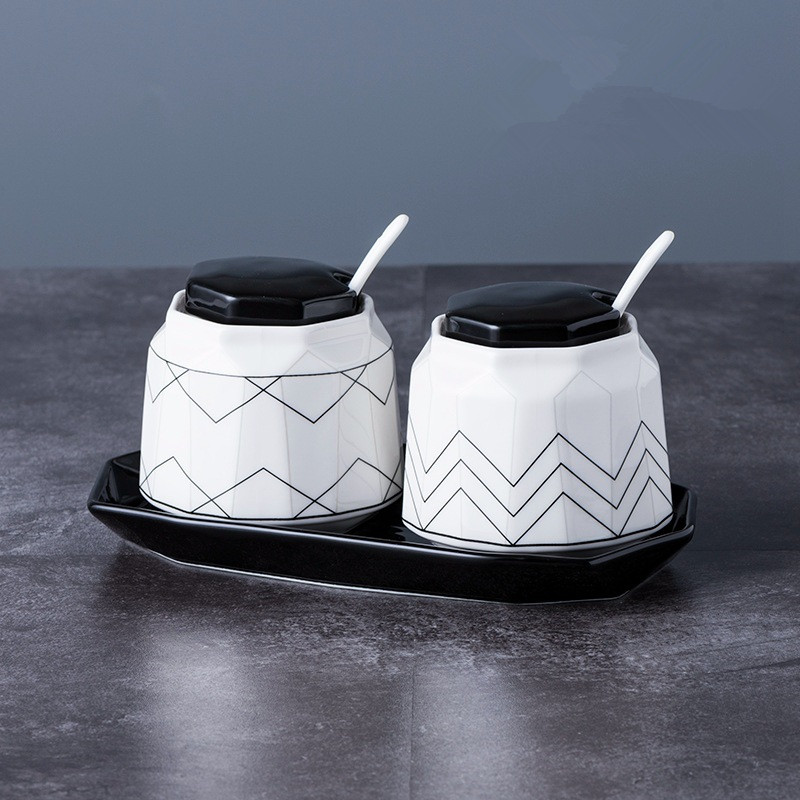 Ceramic seasoning jar set — view 2