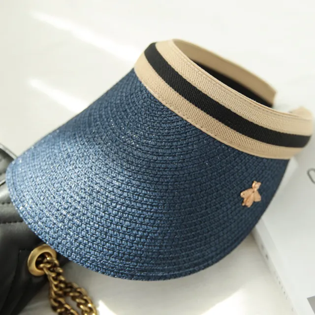 Hand woven straw hat Navy Blue - Shop at LoveMi