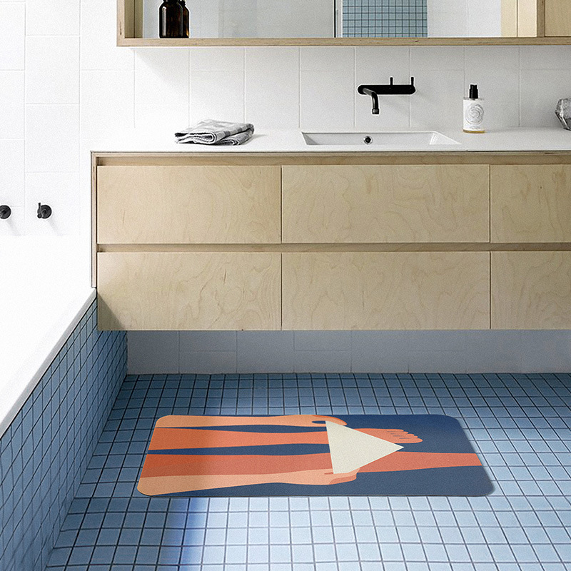 Bathroom non-slip absorbent pad