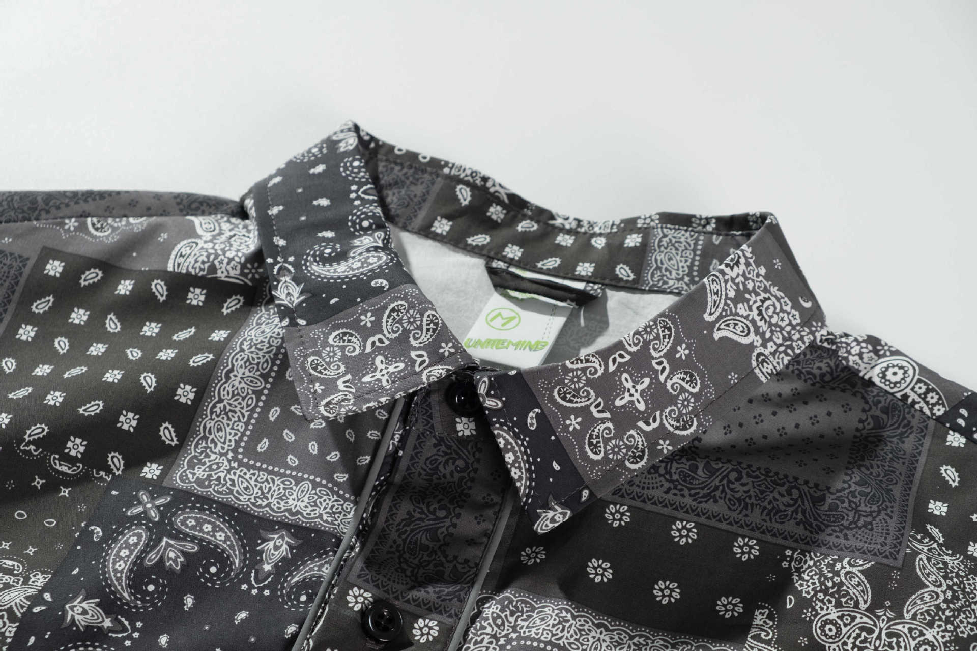 Ethnic printed short sleeve shirt