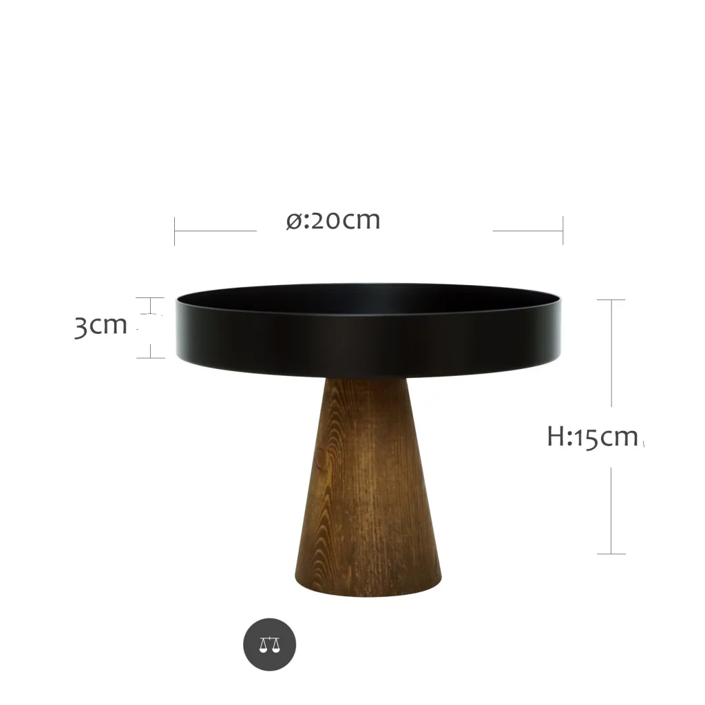 High Stand Contemporary Wooden Tray - Coffee