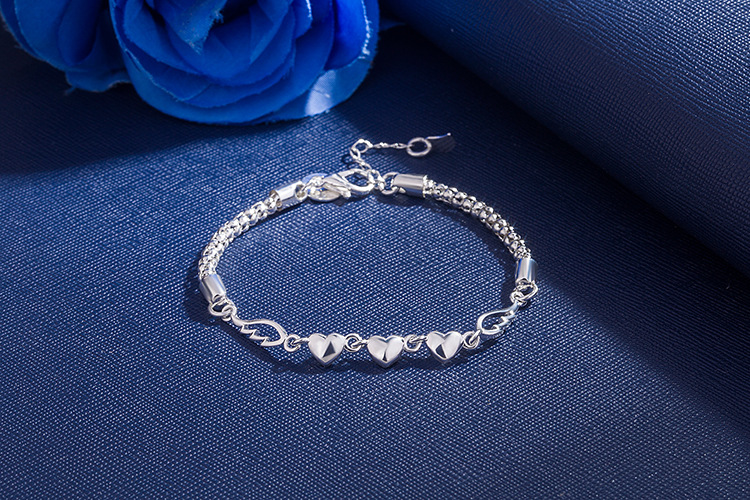 Peach Heart Angel Wing Bracelet