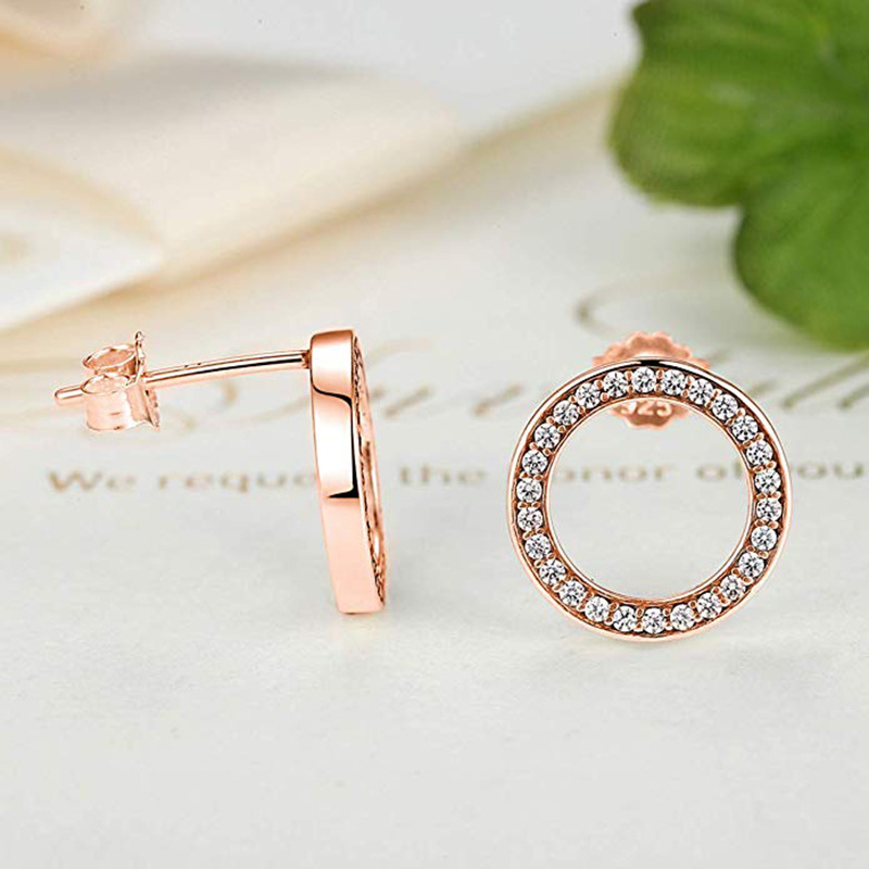 Round circle earrings