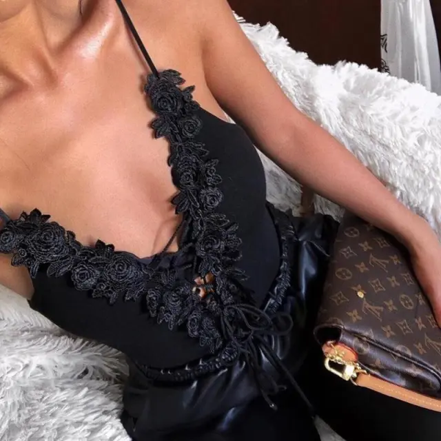 Women's New Embroidered Jumpsuit Black - Shop at LoveMi
