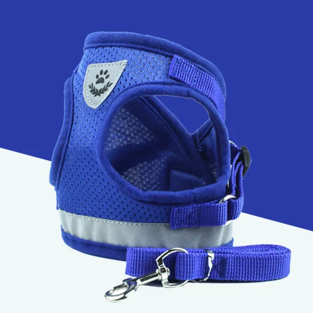Pet Leash Breathable Mesh Chest Back Blue - Shop at LoveMi