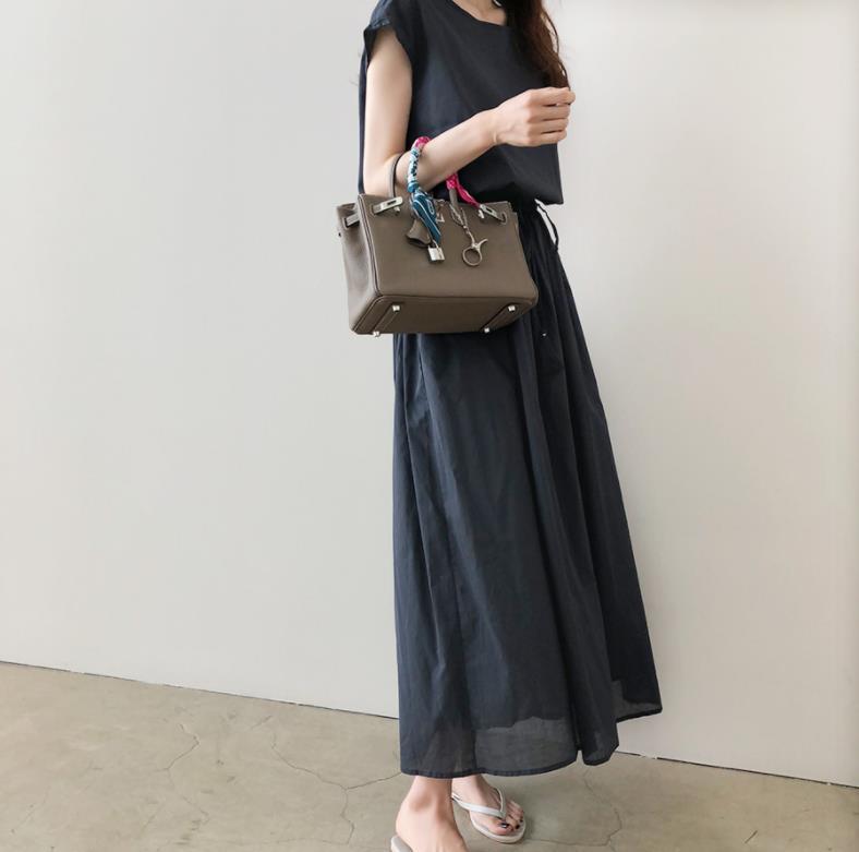 Women's waist size cotton dress