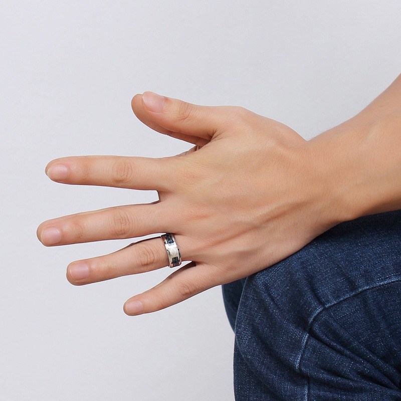 Stainless steel men's ring
