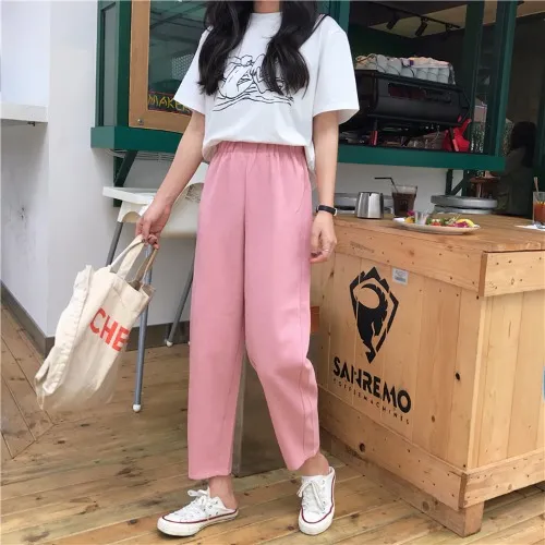 Casual carrot pants - Pink