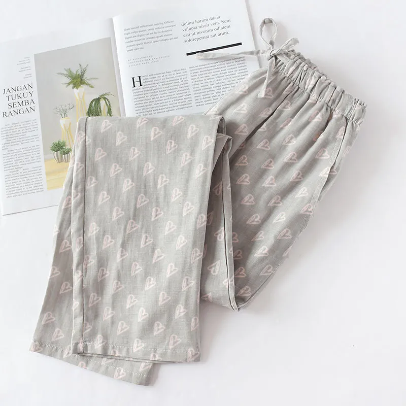 Pure cotton loose home trousers - Grey