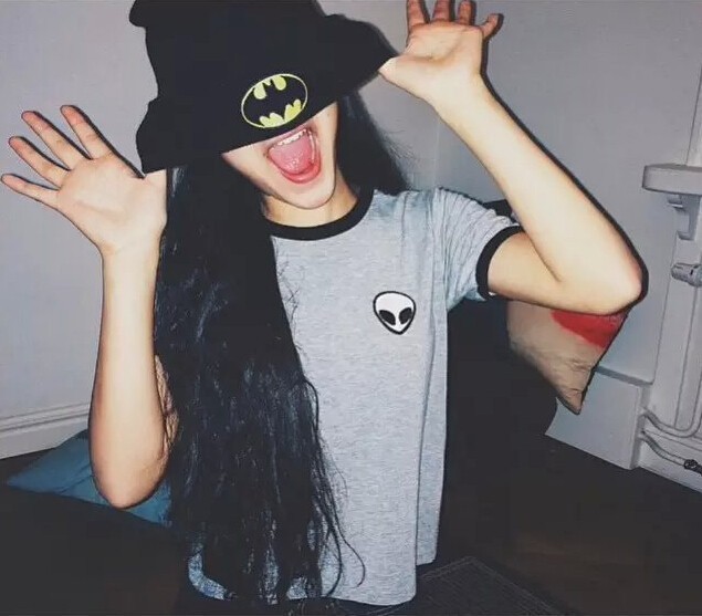 Printed fashion Korean round neck T-shirt