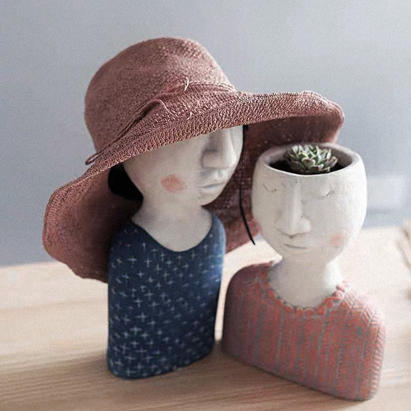 Греческая Статуя Горшок Богини Цветочные Горшки Голова Ретро Ваза Венеры