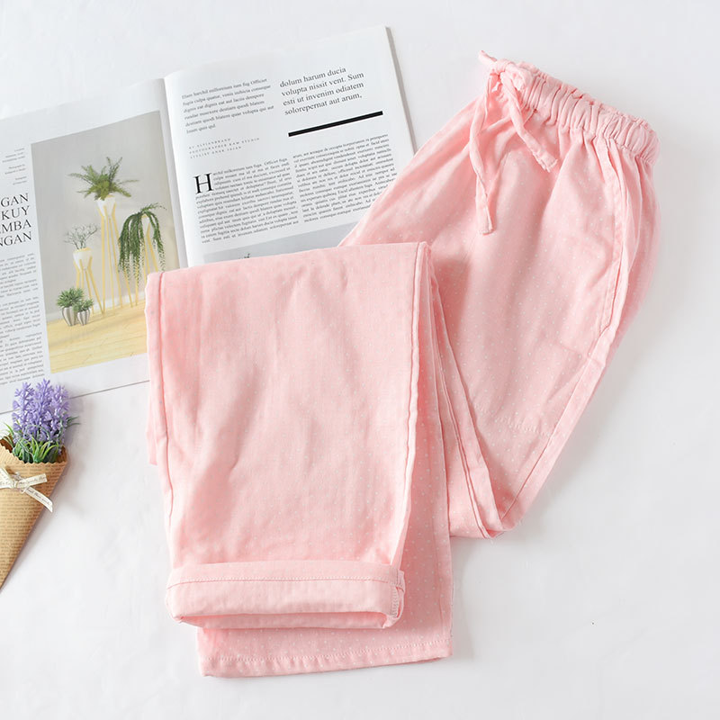 Pure cotton loose home trousers