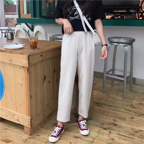 Casual carrot pants White - Shop at LoveMi