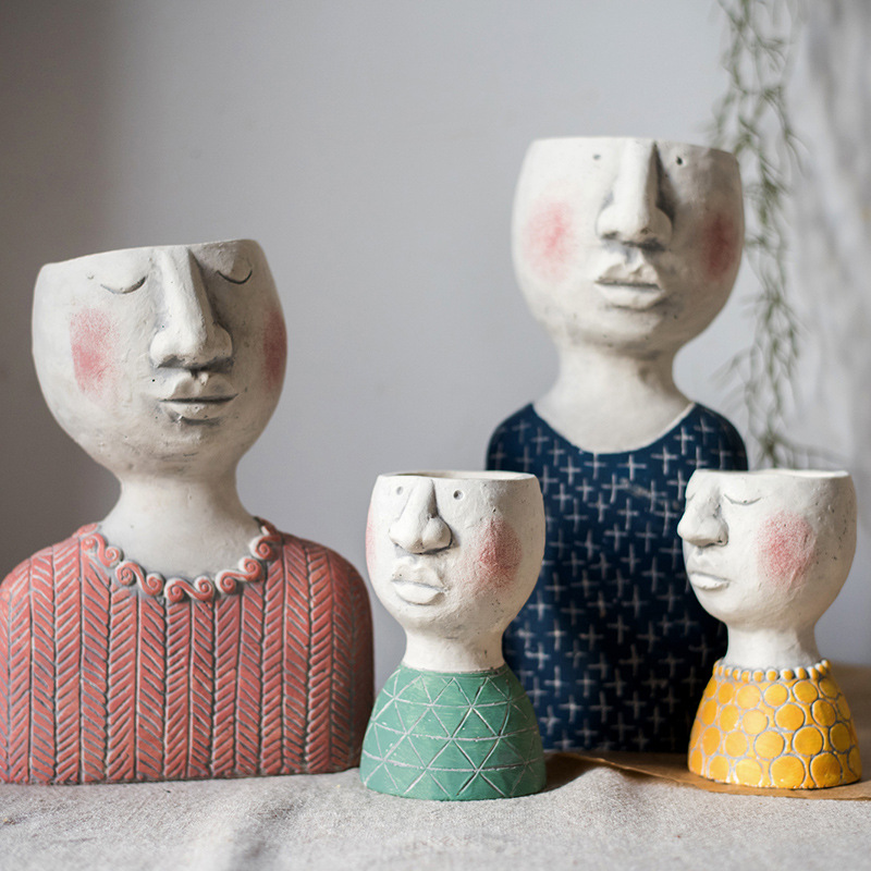 Греческая Статуя Горшок Богини Цветочные Горшки Голова Ретро Ваза Венеры