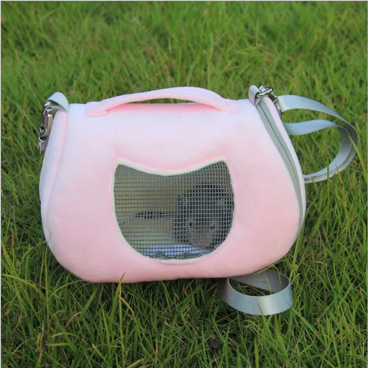 Portable hamster cage backpack - Pink Smiley