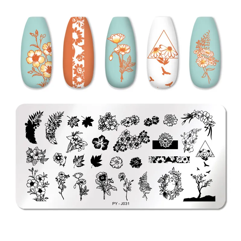 Manicure stainless steel printing plate - Style07