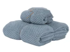 Large Pineapple Towel - Blue Grey - View 1