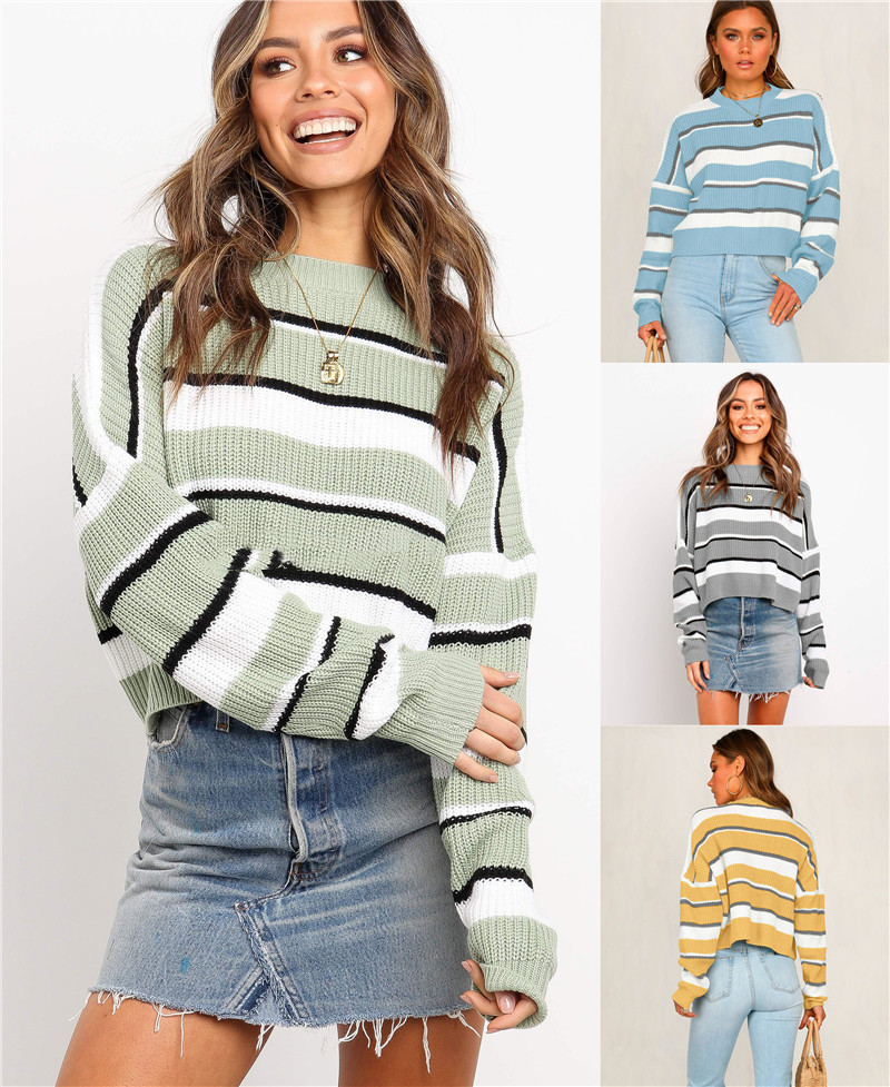 Contrast striped T-shirt