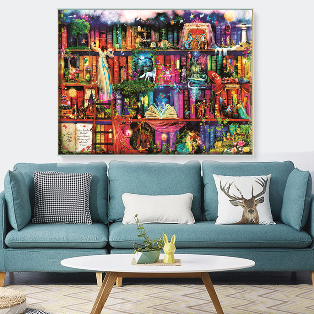 Bookshelf cross stitch — image 1