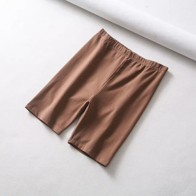 short cotton black biker shorts Khaki - Shop at LoveMi
