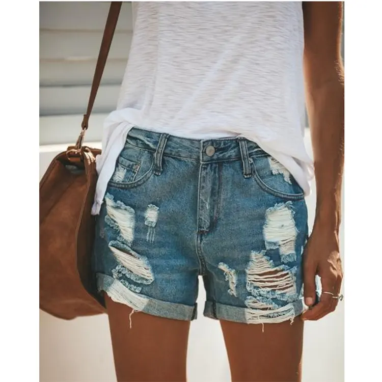 Women Denim Shorts Ripped