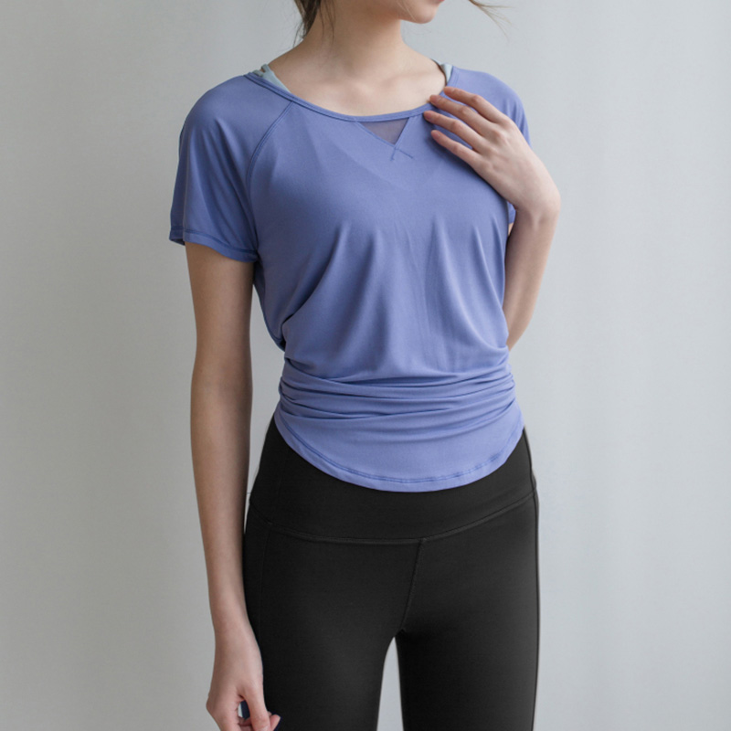 Women's fitness mesh quick-drying T-shirt