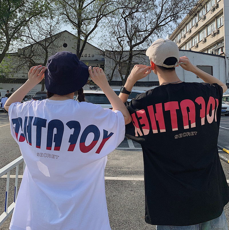 Alphabet print trendy t-shirt