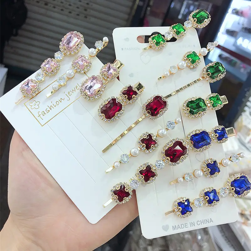 Korean retro green hairpin