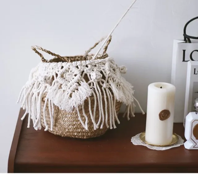 Handmade Ivory Cotton Cord Woven Pendant 2 Style - Shop at LoveMi