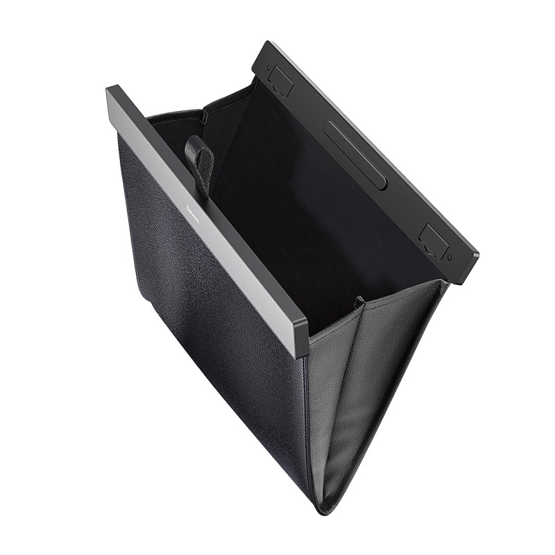 Magnetic suction car rear seat trash can