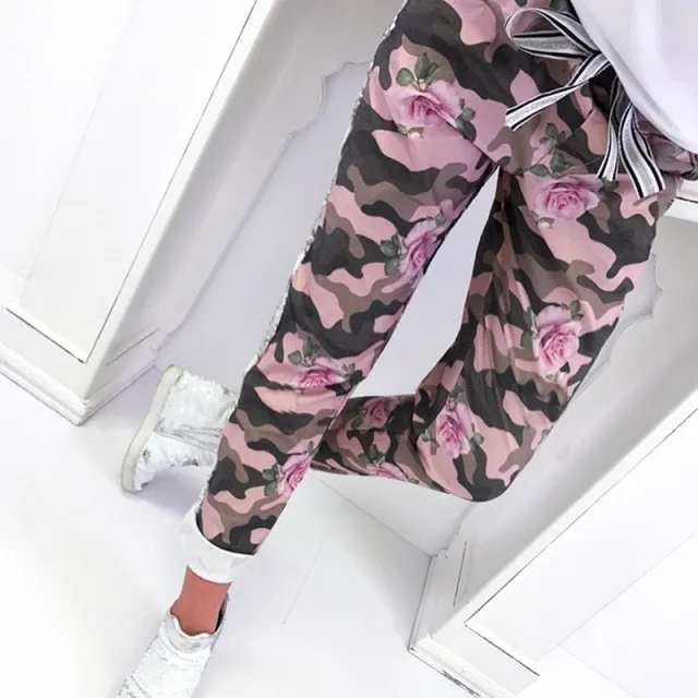 Women's camouflage trousers Pink - Shop at LoveMi