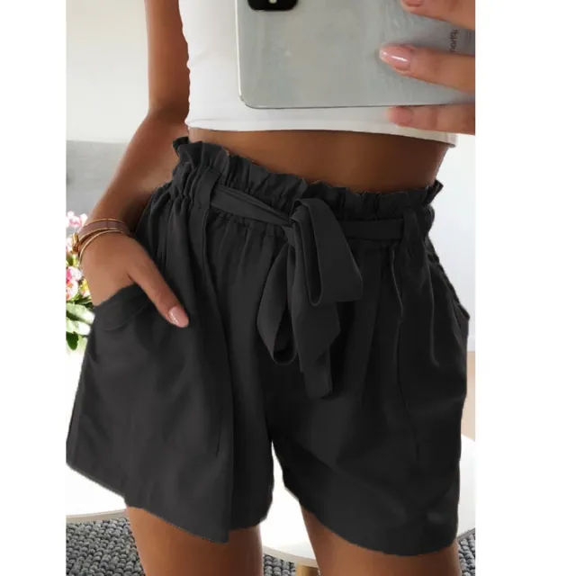Wide leg shorts with fungus Black - Shop at LoveMi