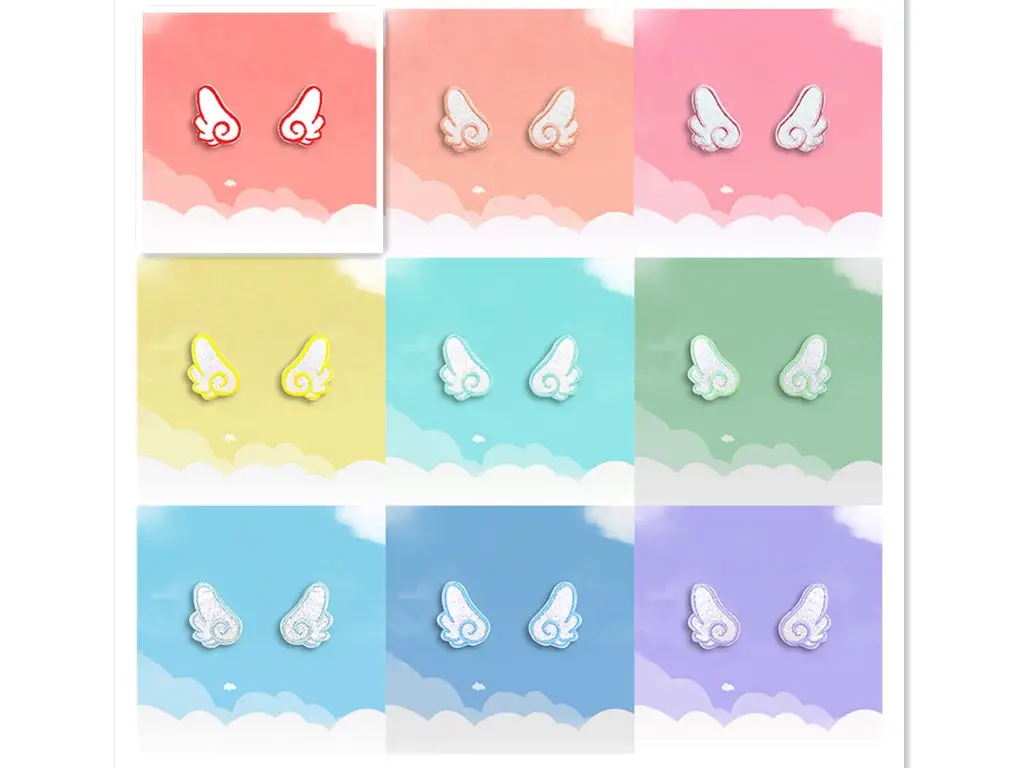 CMFY macaron cute girl angel wings star cloth sticker