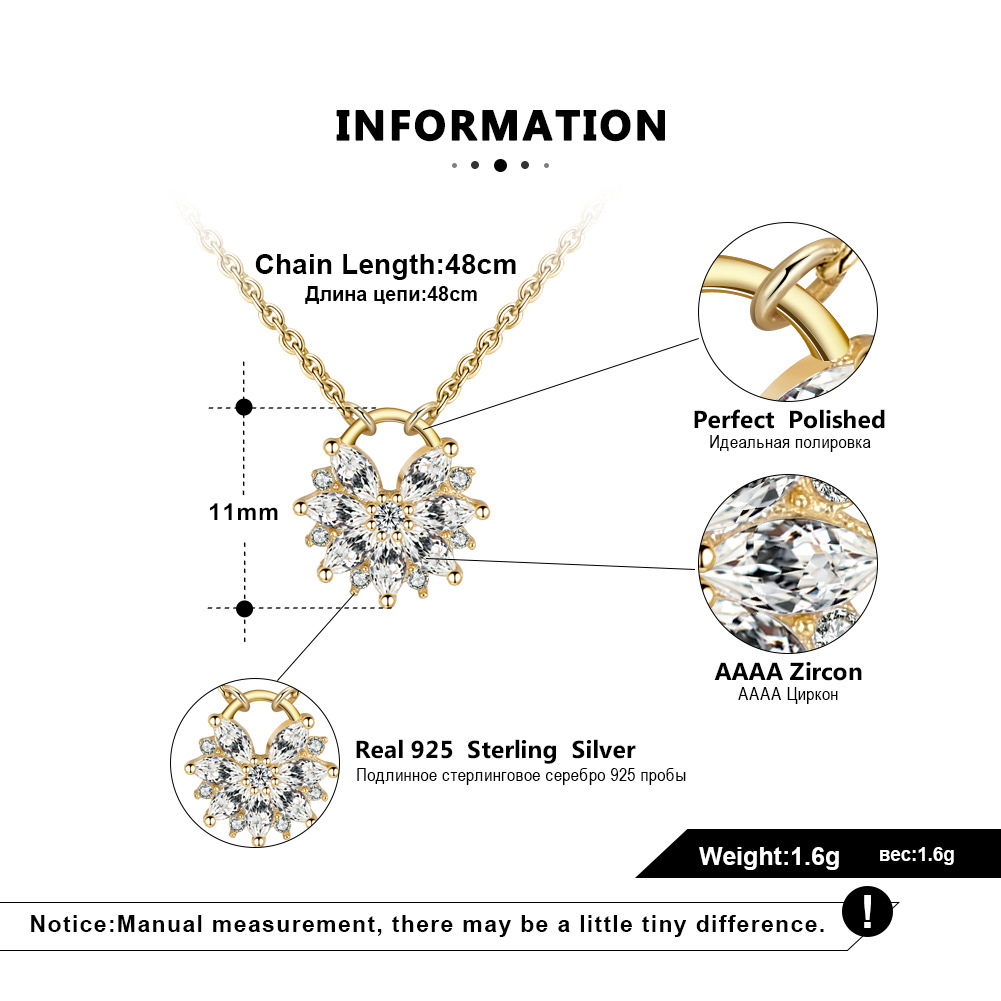 Sterling silver and diamond necklace