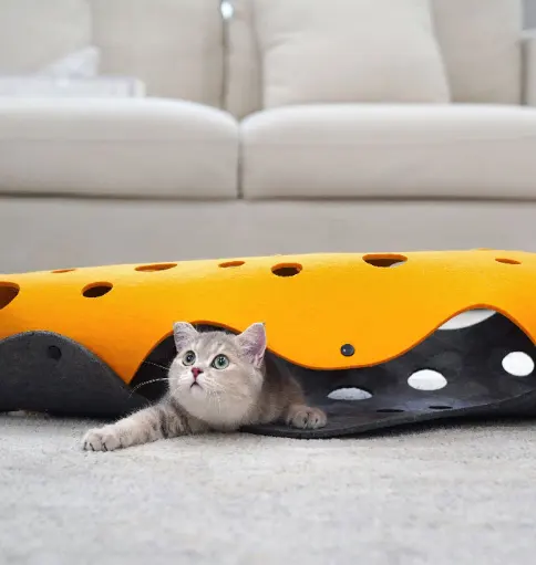 Felt Cat Tunnel with Snaps