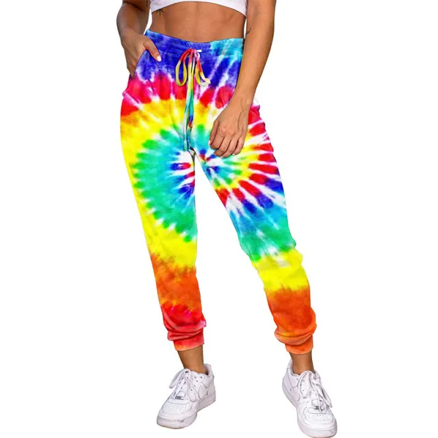 Tie dye household pants Rainbow - Shop at LoveMi