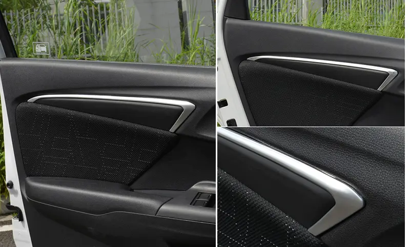 Modified door trims in the car