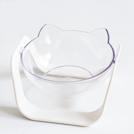 Double bowl protection cervical vertebra dog bowl White - Shop at LoveMi