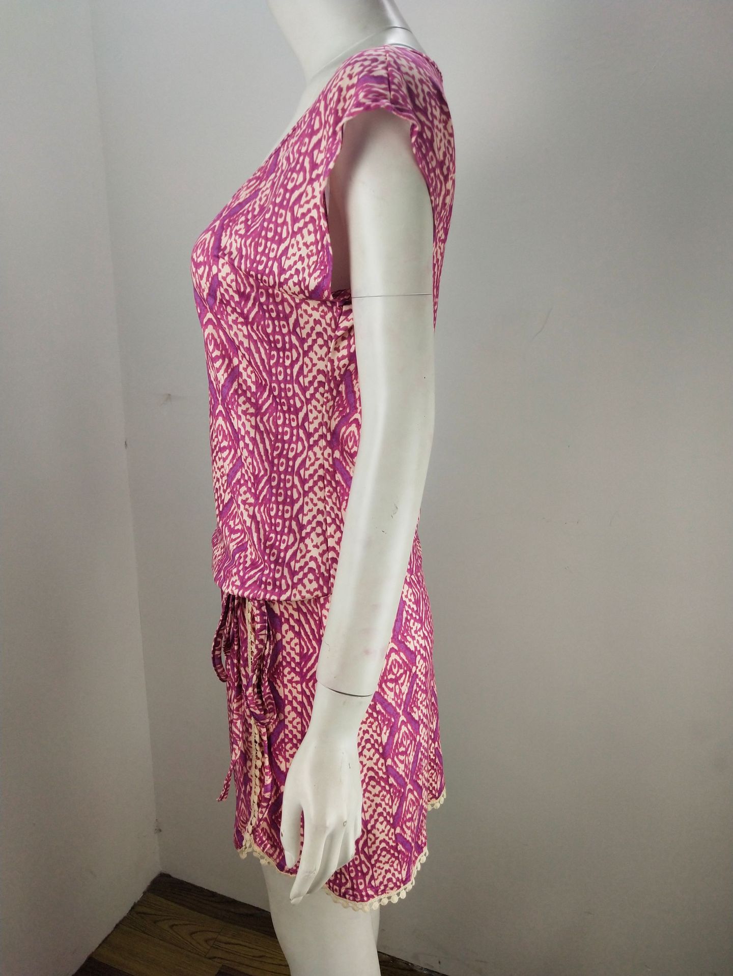 Nine teeth lace skirt elastic waist waist dress