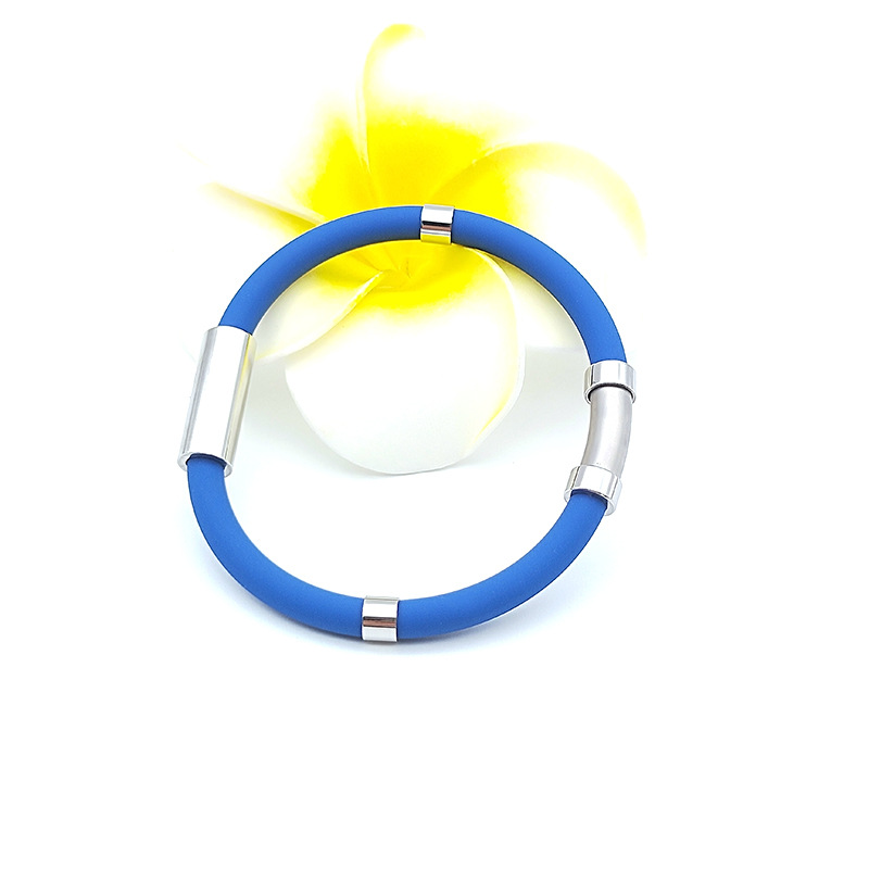 Negative ion silicone bracelet