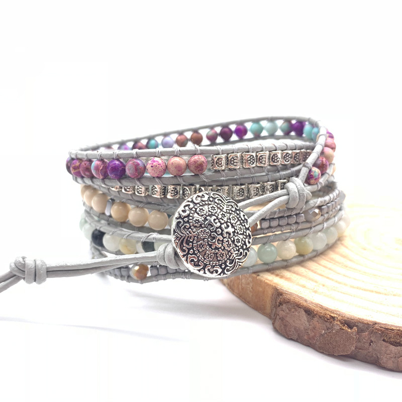 Hand-woven turquoise bracelet