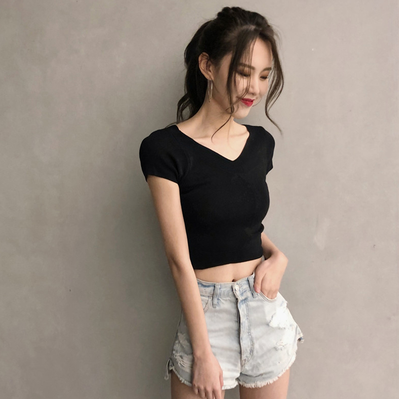 High waist ice silk tight top