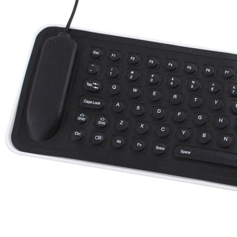 Bærbar USB Mini Flexible Silicone PC tastatur Foldable - Miniatyr 5